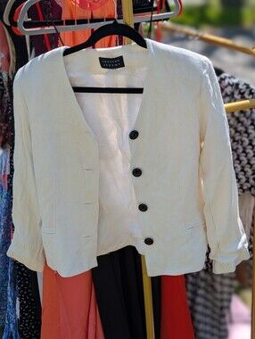 Spenser Jeremy Ivory Single-Breasted Tailored Jacket